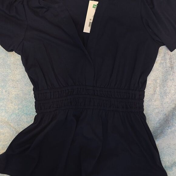 Crown & Ivy Smocked Split Neck Top - Picture 8 of 11